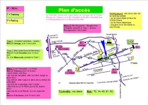 Plan des Transports-en-commun-et-Parkings pour venir au cours de yoga, 214 Bd Chave-13005 Marseille