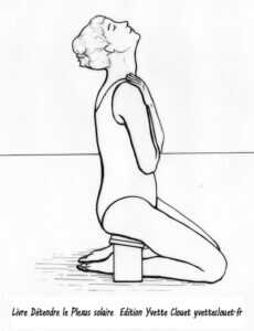 Étirement du devant du cou -Cours-Yoga-Yvette-Clouet-13005-Marseille